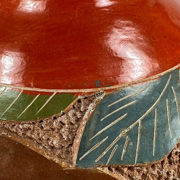 Nicaragua Monkey Vase Clay Pottery Carved Incised Folk Art Rustic 5" - Picture 9 of 16